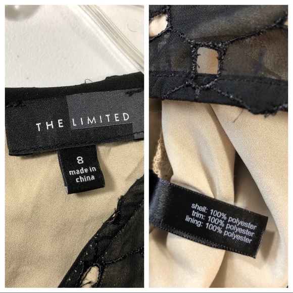 Black & Taupe Sleeveless Sheer Overlay Dress 8 knee Length for Work, Date night - Picture 8 of 8